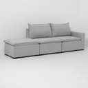 Ver imagem 1 de Sofá Modular Ibi 5 Lugares 260cm com Puff Jacquard CabeCasa MadeiraOriginals