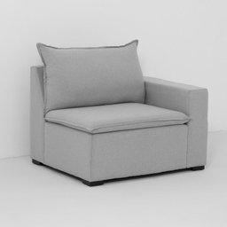 Sofá Modular Ibi 5 Lugares 260cm com Puff Jacquard CabeCasa MadeiraOriginals - 6
