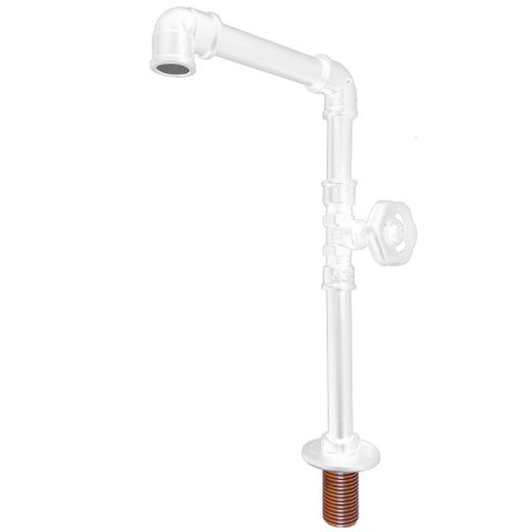 TORNEIRA DESIGN INDUSTRIAL PVC CLASSICA LUXO 1/2 - MADARELI: BRANCO