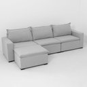 Ver imagem 3 de Sofá Modular Ibi 5 Lugares 295cm com Puff Jacquard CabeCasa MadeiraOriginals