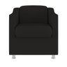 Poltrona Decorativa Veludo para Recepção Clinica Hospital Dentista:preto - 4