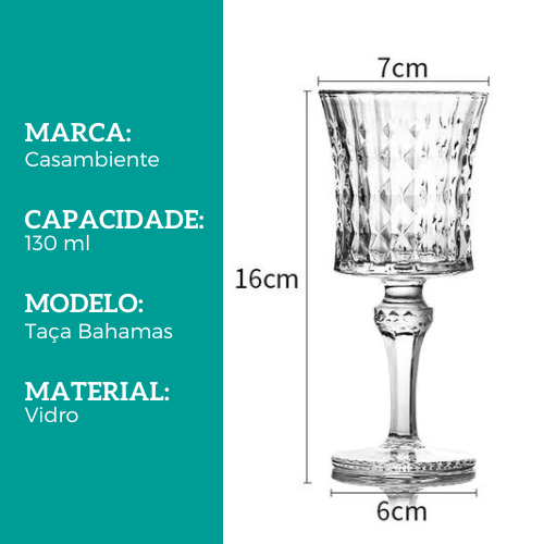 Jogo de Taças Bahamas 6 Peças 130ml - Casambiente - 5