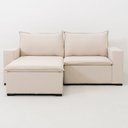 Ver imagem 1 de Sofá Modular Ibi 3 Lugares 210cm com Puff Jacquard CabeCasa MadeiraOriginals