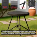 Ver imagem 4 de Mesa de Centro Redonda Línea Alumínio Ripado Preto para Area Externa de Piscina - Arkell
