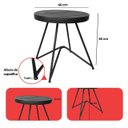 Ver mais imagens de Mesa de Centro Redonda Línea Alumínio Ripado Preto para Area Externa de Piscina - Arkell