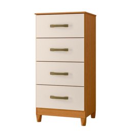 Cômoda Mobi 4 Gavetas Cinamomo/off White - Abz - 1