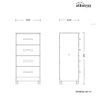 Cômoda Mobi 4 Gavetas Cinamomo/off White - Abz - 4
