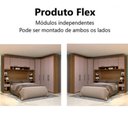 Ver imagem 6 de Conjunto Quarto Queen Base Box e Colchão 7 Peças 8 Portas 2 Gavetas Paris Eucamóveis