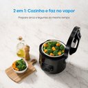 Ver imagem 5 de Panela Elétrica de Arroz Rizzo 5 Xícaras 400W com Tampa em Aço Inox Preto 110V