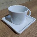Ver imagem 5 de Conjunto 6 Xícaras Café Chá Porcelana Branca 185ml Píres Quadrado Americana Germer