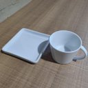 Ver imagem 6 de Conjunto 6 Xícaras Café Chá Porcelana Branca 185ml Píres Quadrado Americana Germer