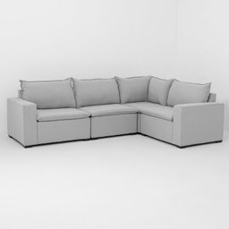 Sofá de Canto Modular Ibi 4 Lugares 280x195cm Jacquard CabeCasa MadeiraMadeira - 2