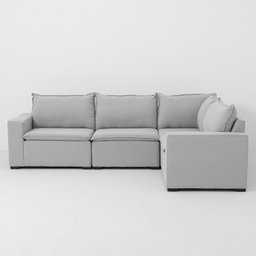 Sofá de Canto Modular Ibi 4 Lugares 280x195cm Jacquard CabeCasa MadeiraMadeira - 1