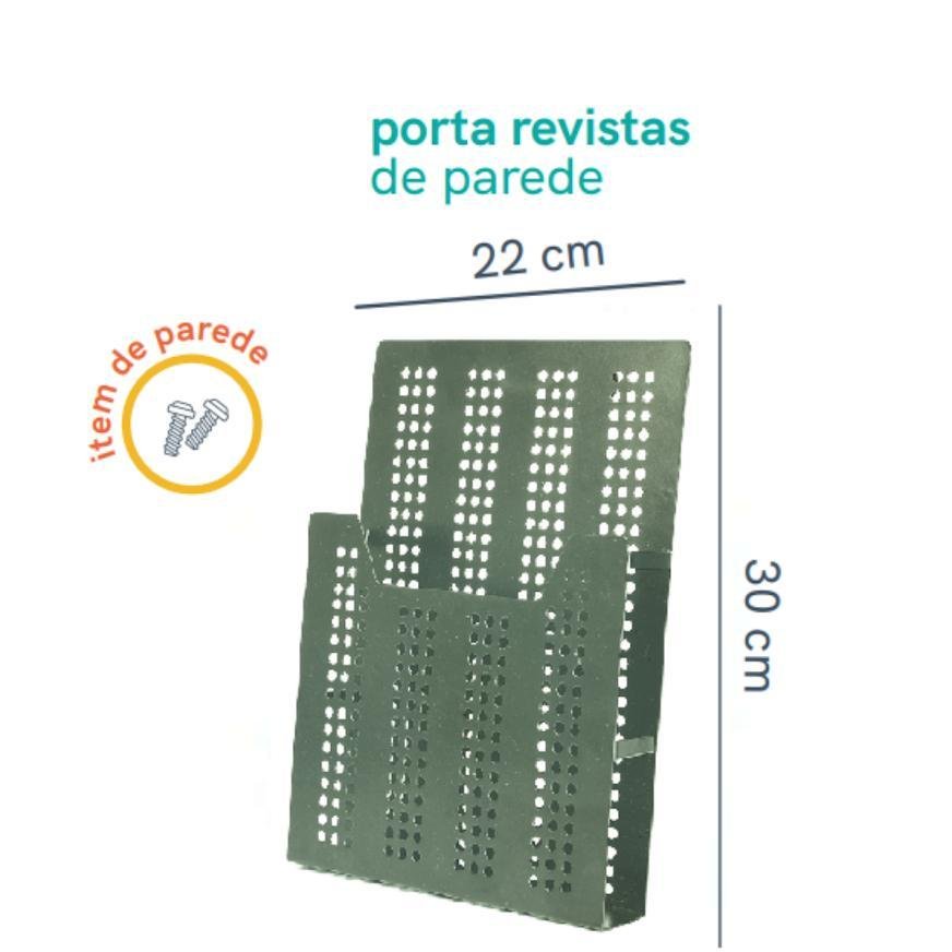 Porta Revistas Envelopes Pastas e Documentos de Parede - 2