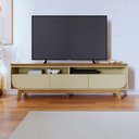 Ver imagem 1 de Rack para Tv até 75 Polegadas Selene 3 Gavetas Cumaru/opala - Madetec