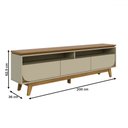 Ver imagem 4 de Rack para Tv até 75 Polegadas Selene 3 Gavetas Cumaru/opala - Madetec
