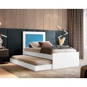 Ver imagem 1 de Bicama Solteiro Com Cama Auxiliar Bibox Luara Branco/Azul