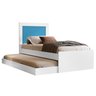 Bicama Solteiro Com Cama Auxiliar Bibox Luara Branco/Azul - 2