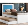 Bicama Solteiro Com Cama Auxiliar Bibox Luara Branco/Azul - 3