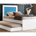 Ver imagem 3 de Bicama Solteiro Com Cama Auxiliar Bibox Luara Branco/Azul
