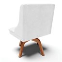 Ver imagem 7 de Kit 10 Cadeiras Estofadas Base Giratória de Madeira Lia Sintético Premium Branco - Ibiza