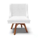 Ver mais imagens de Kit 10 Cadeiras Estofadas Base Giratória de Madeira Lia Sintético Premium Branco - Ibiza
