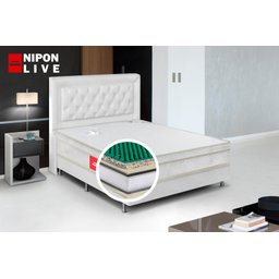 Colchão Queen Nipon Live Magnético Ortopédico Infravermelho Longo:branco - 2
