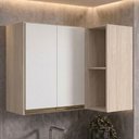 Ver imagem 2 de Armário Aéreo de Canto 2 Portas 88.5cm MDF Giratória Branco Kali Premium Nicioli Móveis