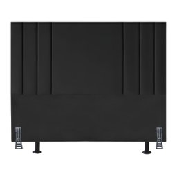 Cabeceira 140 Cm Linho Casal Frame Estofada Cama Box Moderna:preto - 2
