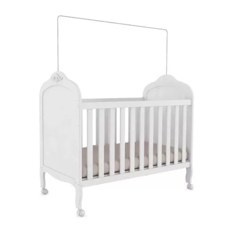 Berço Peroba Elô Americano Branco 100% Mdf 2 em 1 Infantil