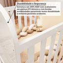 Ver imagem 6 de Berço Peroba Elô Americano Branco 100% MDF 2 em 1 Infantil