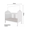 Berço Peroba Elô Americano Branco 100% Mdf 2 em 1 Infantil - 2