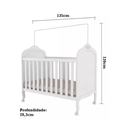 Ver imagem 2 de Berço Peroba Elô Americano Branco 100% Mdf 2 em 1 Infantil