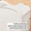 Ver imagem 7 de Berço Peroba Elô Americano Branco 100% MDF 2 em 1 Infantil