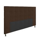 Ver imagem 2 de Cabeceira Casal King Cama Box 195cm para Quarto Stambul Suede Marrom M11 - D’Rossi