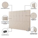 Ver imagem 6 de Cabeceira Queen 162cm Bouclé Estofada Design Moderno para Quarto Linea