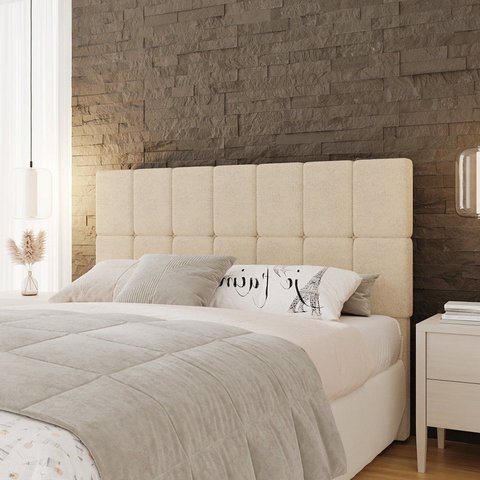 Cabeceira Queen 162cm Bouclé Estofada Design Moderno para Quarto Linea