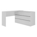 Ver imagem 4 de Escrivaninha em L 120cm C/ 6 Gavetas Flex Multimóveis Mp6030 Branco