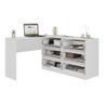 Escrivaninha em L 120cm C/ 6 Gavetas Flex Multimóveis Mp6030 Branco - 3
