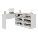 Ver imagem 3 de Escrivaninha em L 120cm C/ 6 Gavetas Flex Multimóveis Mp6030 Branco