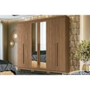 Ver imagem 1 de Guarda Roupa Casal 6 Portas e 4 Gavetas C/ Espelho e Pés Buriti Jatoba - Santos Andirá