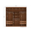 Ver imagem 5 de Guarda Roupa Casal 6 Portas e 4 Gavetas C/ Espelho e Pés Buriti Jatoba - Santos Andirá