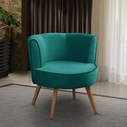 Poltrona Para Sala Decorativa Isa Suede Tiffany Adonai Estofados - 1