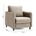 Ver imagem 3 de Poltrona em Veludo Orquídea CabeCasa MadeiraOriginals