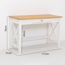 Ver imagem 4 de Escrivaninha Mesa Escritório com Gaveta Madeira Maciça Vanilla Yescasa