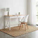 Ver imagem 2 de Escrivaninha Mesa Escritório com Gaveta Madeira Maciça Pés em Madeira Maciça Vanilla Yescasa