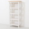 Estante para Livros 4 Prateleiras Madeira Maciça 138cmx62cm Pés em Madeira Maciça Vanilla Yescasa - 5