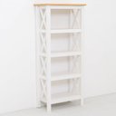 Ver imagem 3 de Estante para Livros 4 Prateleiras Madeira Maciça 138cmx62cm Vanilla Yescasa