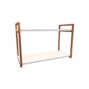 Ver imagem 1 de Nicho Industrial 2 Prateleiras Maldivas Ferro Cobre Tampo Branco 80cm