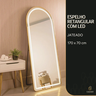 Espelho Jateado com Led Grande Corpo Inteiro com Moldura com Suporte de Chão 170x70cm Luxo Bronze - 7